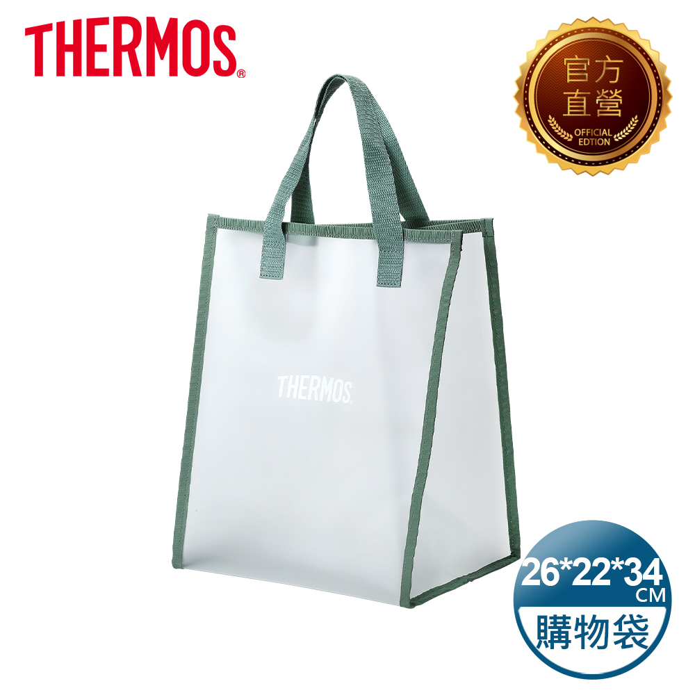 THERMOS 膳魔師 霧松綠透明購物袋(Y-BTP-MPG)