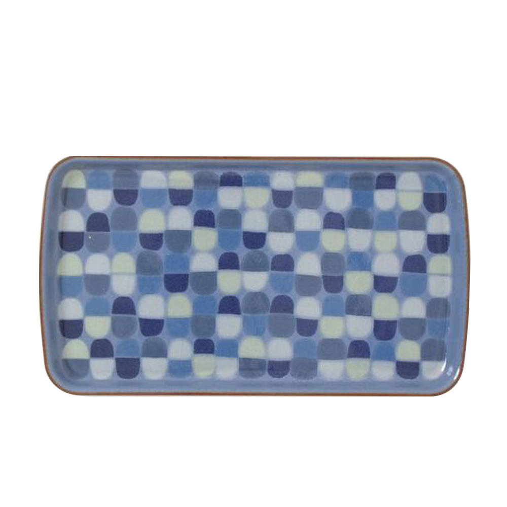 Denby 英國經典海水藍系列-14.5*26cm馬賽克長方盤