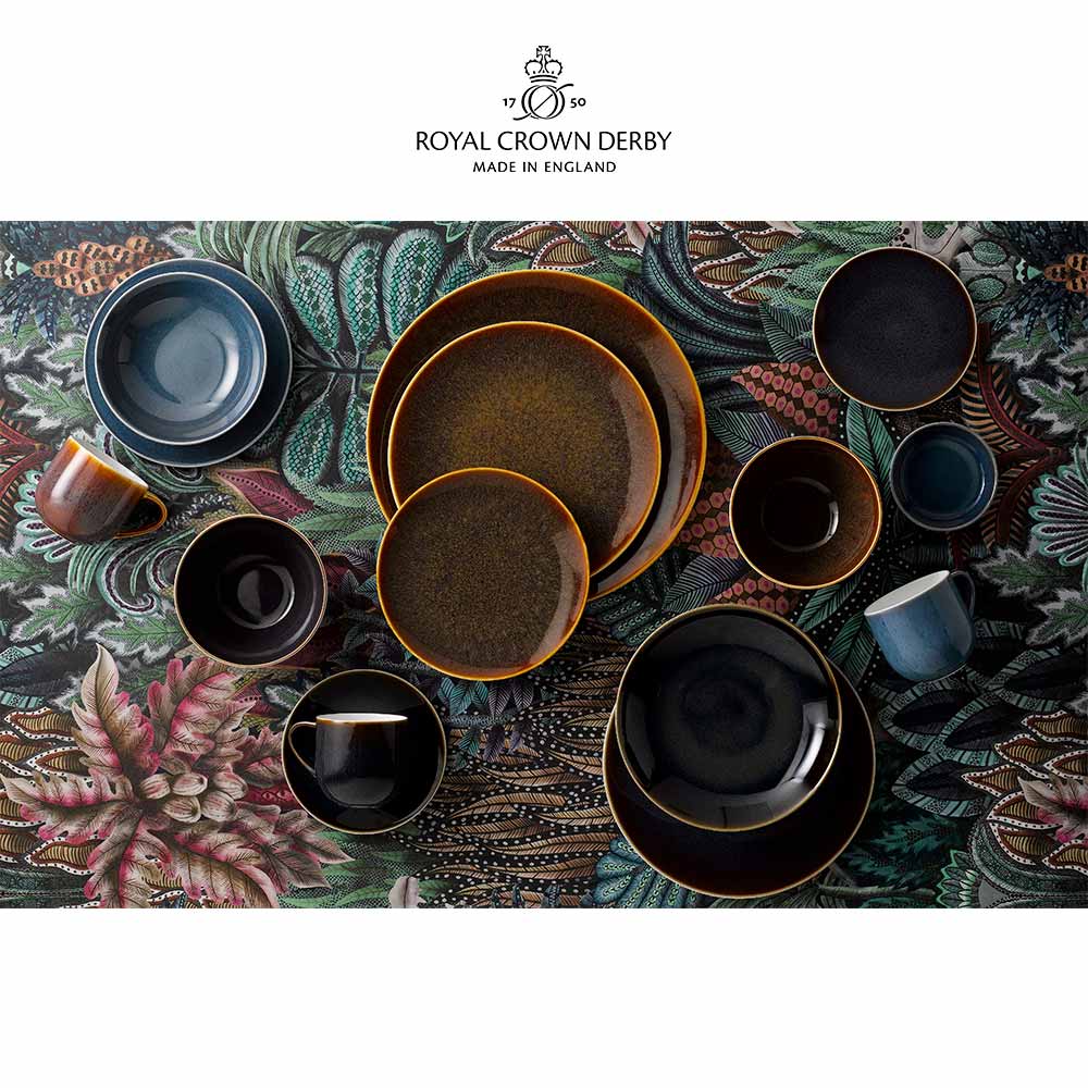 英國Royal Crown Derby-Art Glaze藝術彩釉系列-22.5CM義式餐碗-黛紫