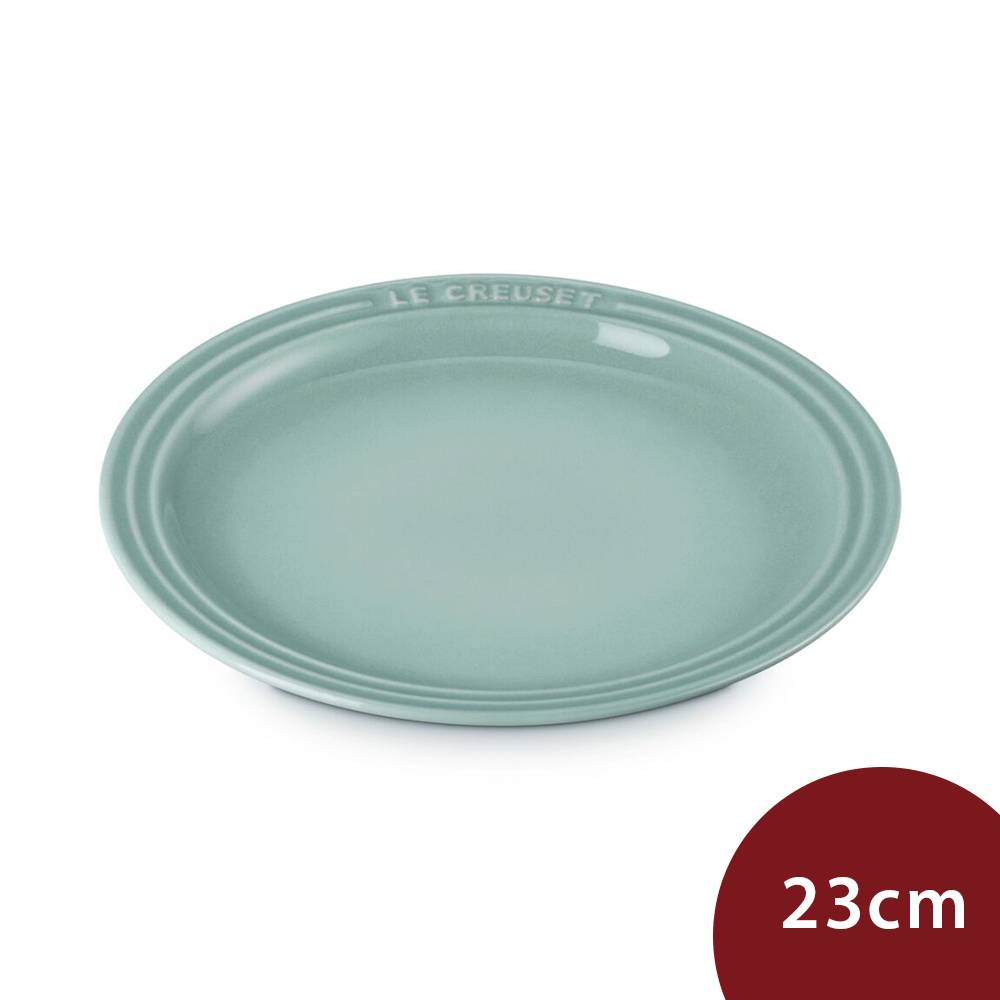 LE CREUSET 圓形淺盤 點心盤 盛菜盤 23cm 海洋之花