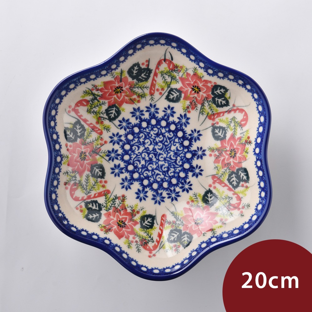 波蘭陶 耶誕市集系列 花型盤(小) 20cm