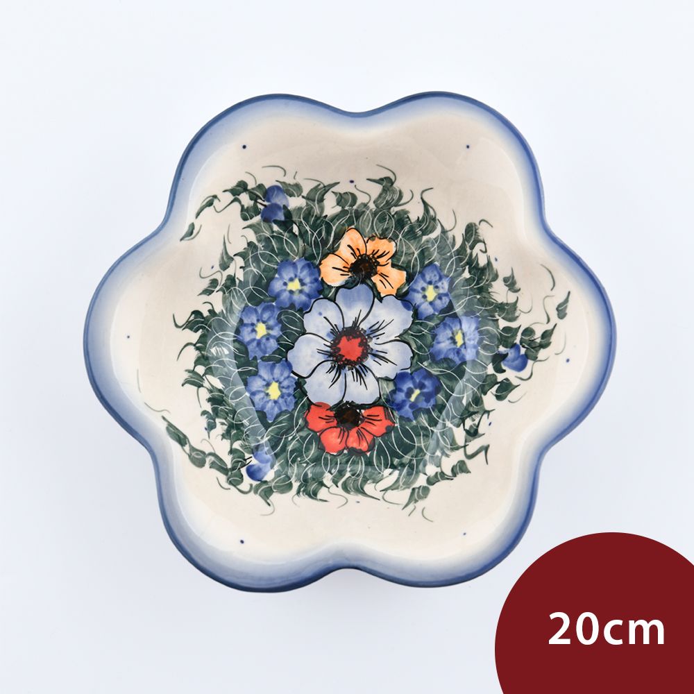 波蘭陶 紫花蔓藤系列 花型深盤 20cm