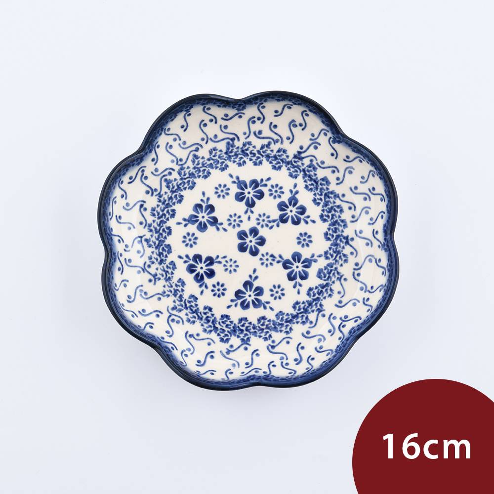 波蘭陶 蕙質蘭心系列 波浪淺盤 16cm