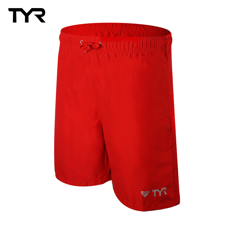 美國TYR 男款透氣慢跑短褲 Bentley Shorts Red 台灣總代理