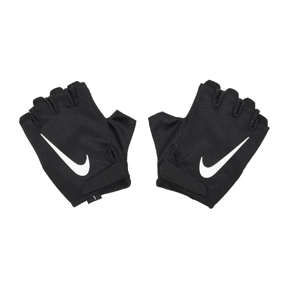 NIKE 耐吉 手套 Gym Essential Gloves 女款 黑 白 魔鬼氈 透氣 露指 運動手套 N1012314-091