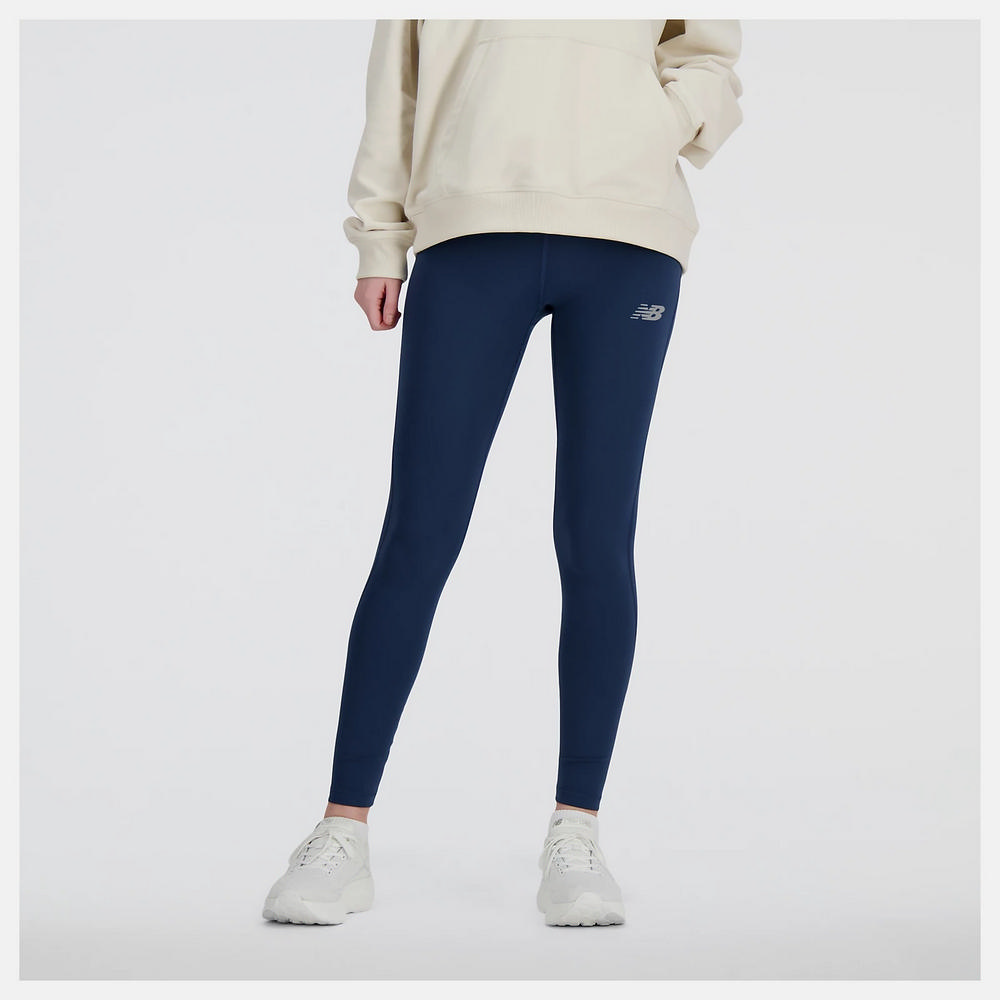 New Balance 紐巴倫 女 緊身運動長褲 藍_AWP41237NNY-F