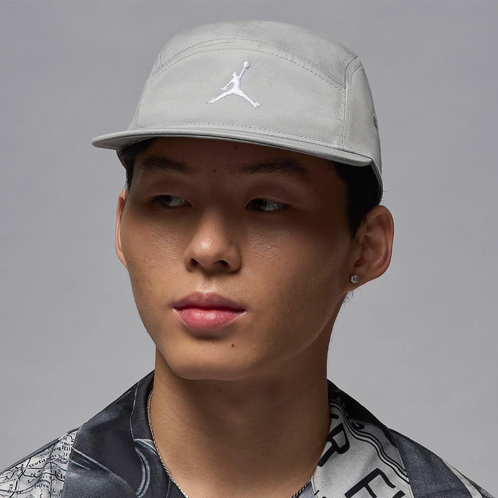 NIKE 耐吉 U J FLY CAP US FB JUMPMAN 男女款 休閒帽 喬丹 運動帽 灰色-FZ2050077