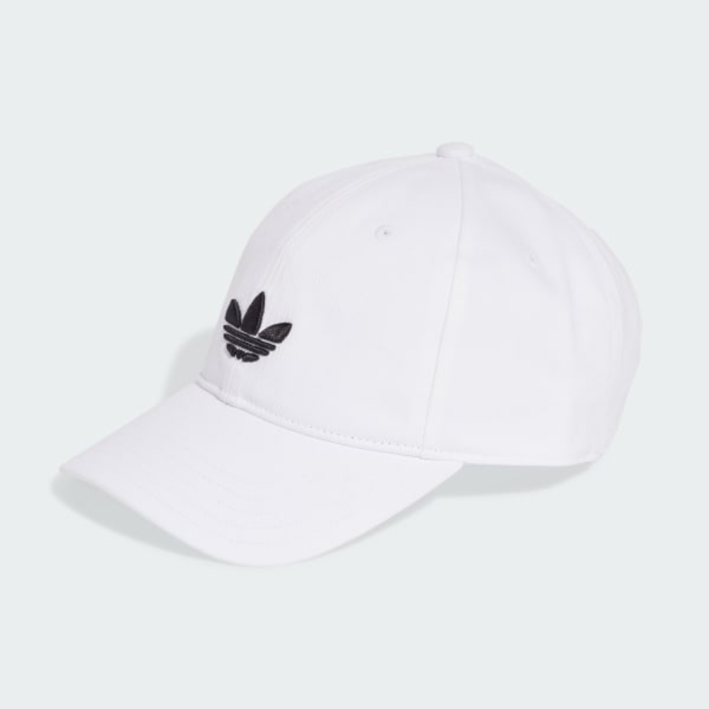 adidas 愛迪達 BASEBALL CAP AC 休閒帽 棒球帽 老帽 中 白色-JC6025