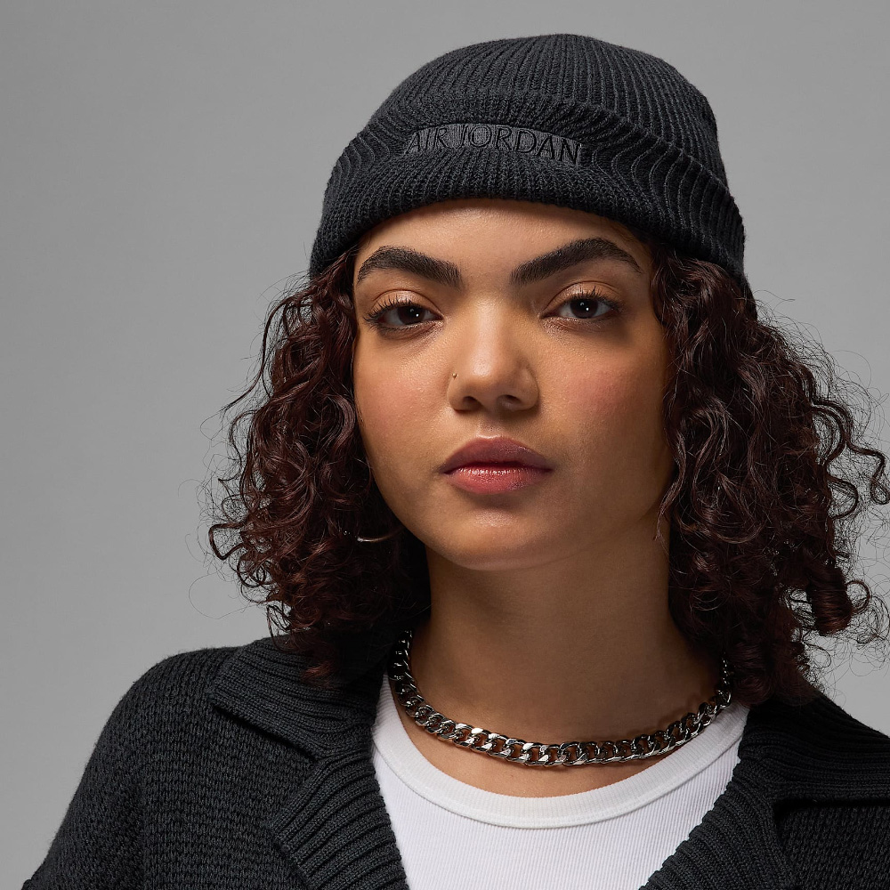 NIKE 耐吉 U J TERRA BEANIE AJ 中 休閒帽 毛帽 黑色-HJ2409045
