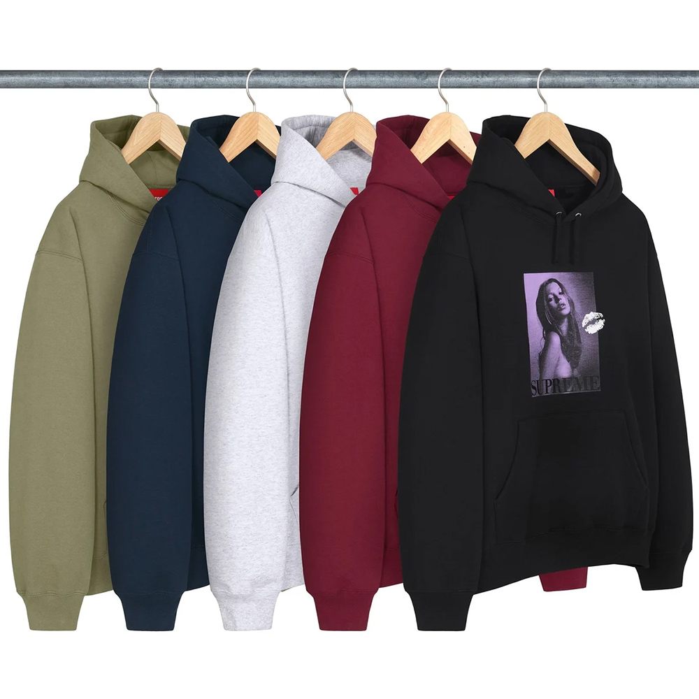Supreme FW24 Week14 Kate Moss 人像Hoodie 黑 灰 綠 帽T 連帽上衣 上衣 長袖