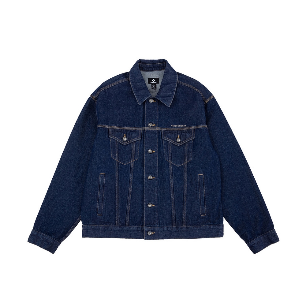 CONVERSE 匡威 DENIM NON PADDED JKT DK DENIM BLUE 男女 休閒外套 UCJ124-UHD