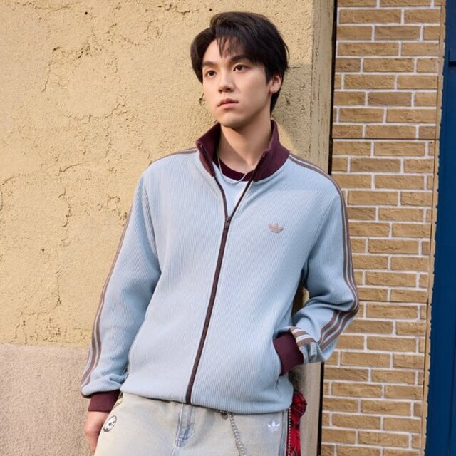 adidas 愛迪達 Adidas 愛迪達 Track Top M KY5770 男 外套/夾克 運動外套 休閒穿搭 冰藍 亞版
