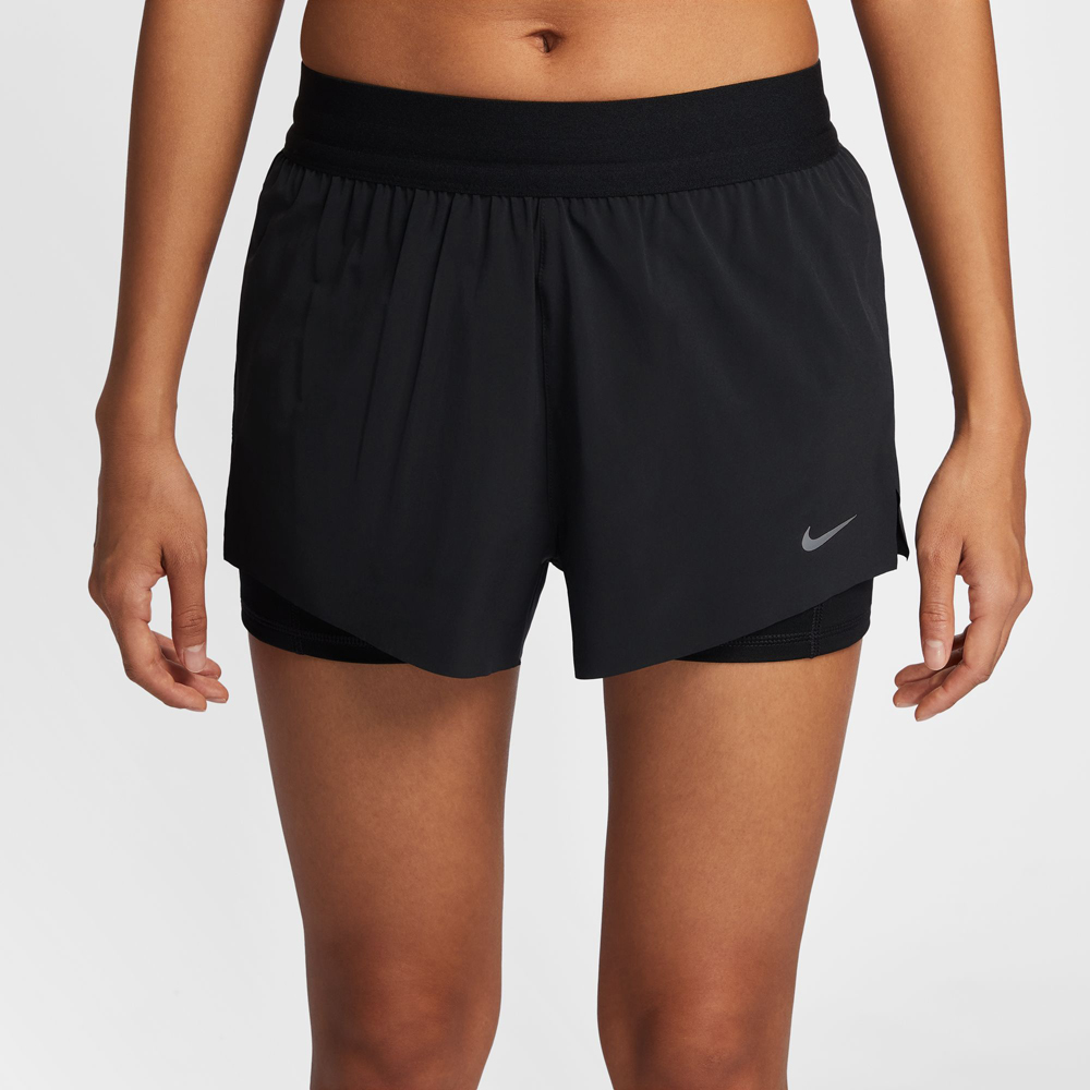 NIKE 耐吉 AS W NK SWIFT DF MR 2N1 SHRT 女 短褲 運動褲 黑色-HJ5377010