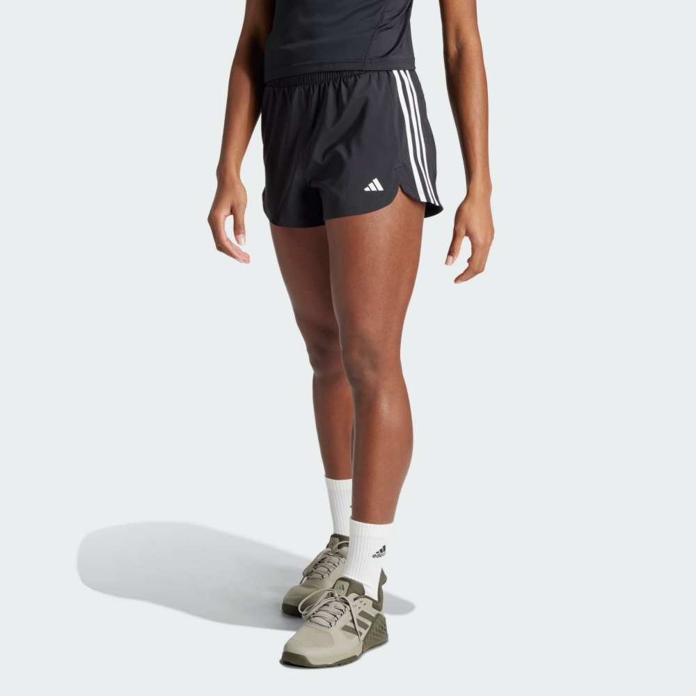 adidas 愛迪達 PACER WVN HIGH 女 短褲 黑色_IT7760