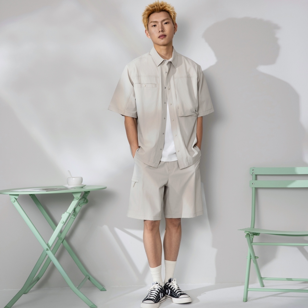 CONVERSE 匡威 COOL FEEL UTILITY SHORTS SAGE SMOKE 男 短褲 MCJ760-GJR