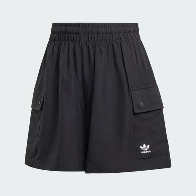 adidas 愛迪達 Adidas 愛迪達 Ess C Shorts JD1514 女 短褲 運動短褲 休閒短褲 黑 亞版 工裝風