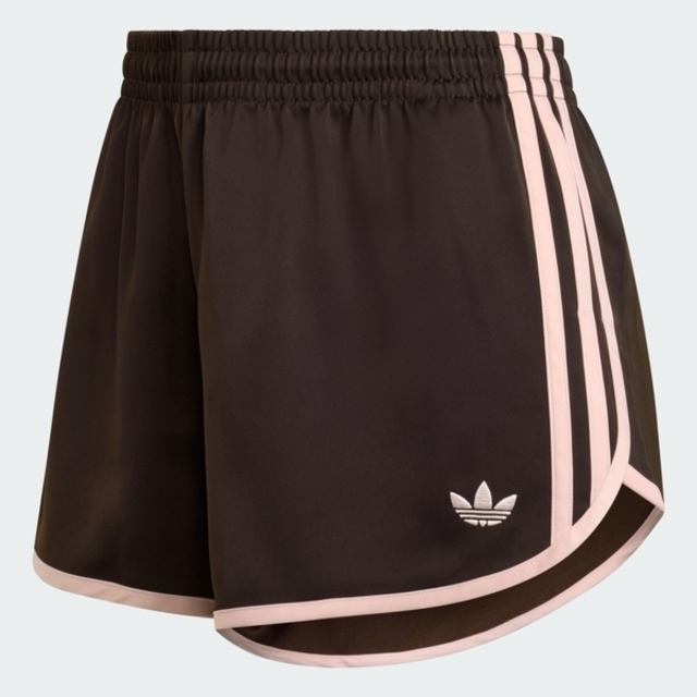 adidas 愛迪達 Adidas 愛迪達 3s Sprntr Short KC9006 女 短褲 運動短褲 休閒短褲 黑粉 亞版 緞面