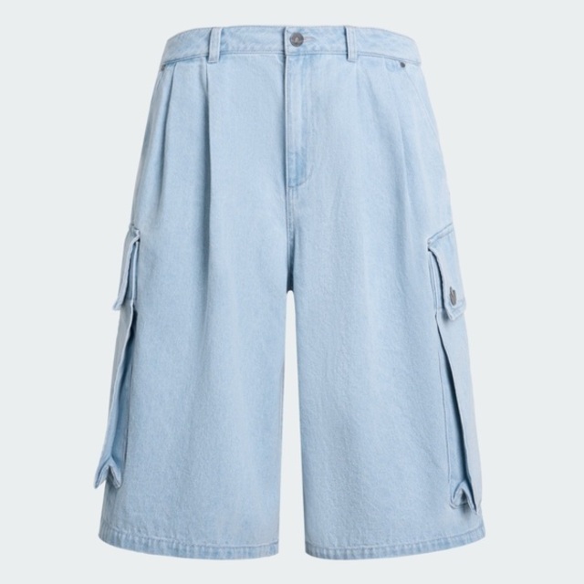 adidas 愛迪達 Adidas 愛迪達 Cargo Shorts KX4823 男 短褲 運動短褲 牛仔短褲 丹寧 藍