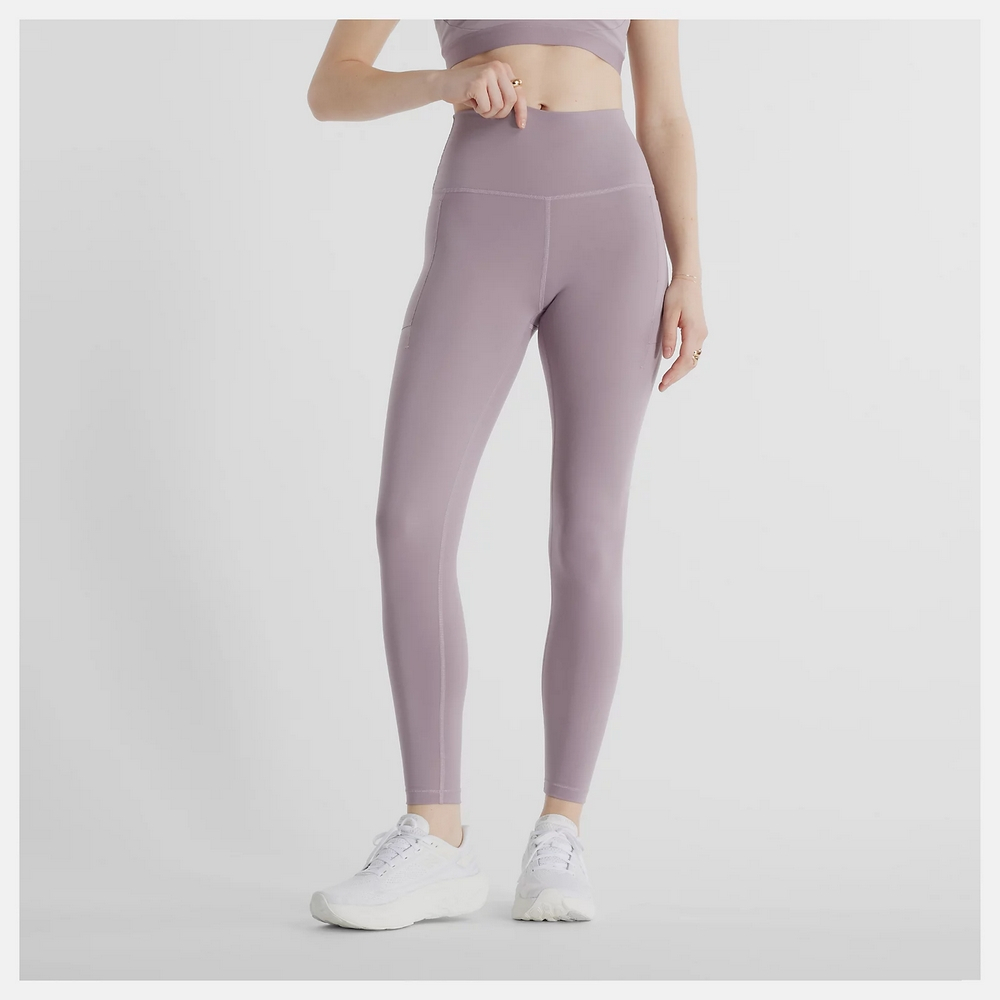 New Balance 紐巴倫 運動緊身褲 緊身長褲 女 快乾 紫色_WP41124ICW-F