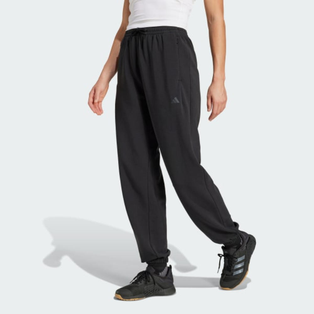adidas 愛迪達 D4T KNIT PANT 長褲 女 黑色-JP2644