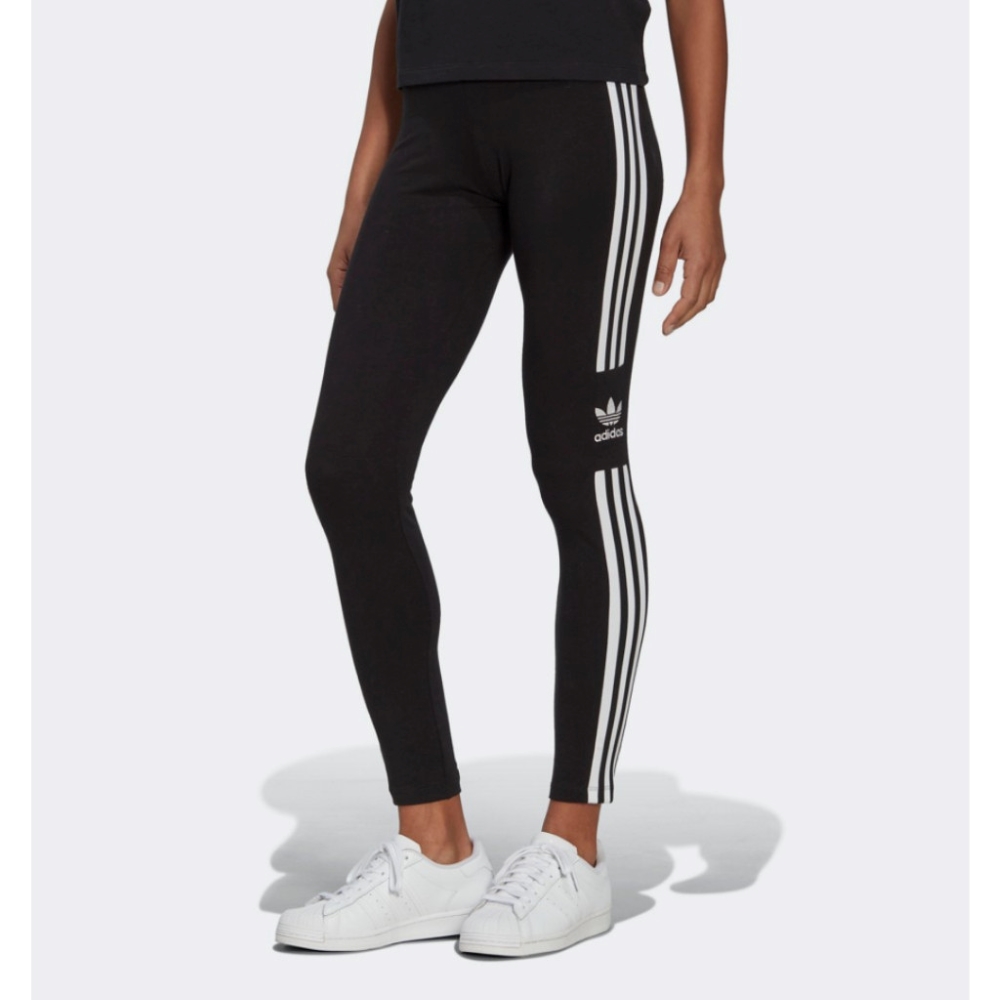 adidas 愛迪達 OG TT 女款緊身內搭褲 緊身彈性褲 高腰收腹 三條線 黑色內搭 DV2636