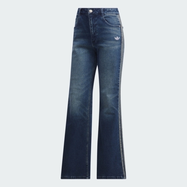 adidas 愛迪達 Adidas 愛迪達 Crft Flair Pant KT3174 女 水洗喇叭褲 深藍 牛仔 丹寧 百搭