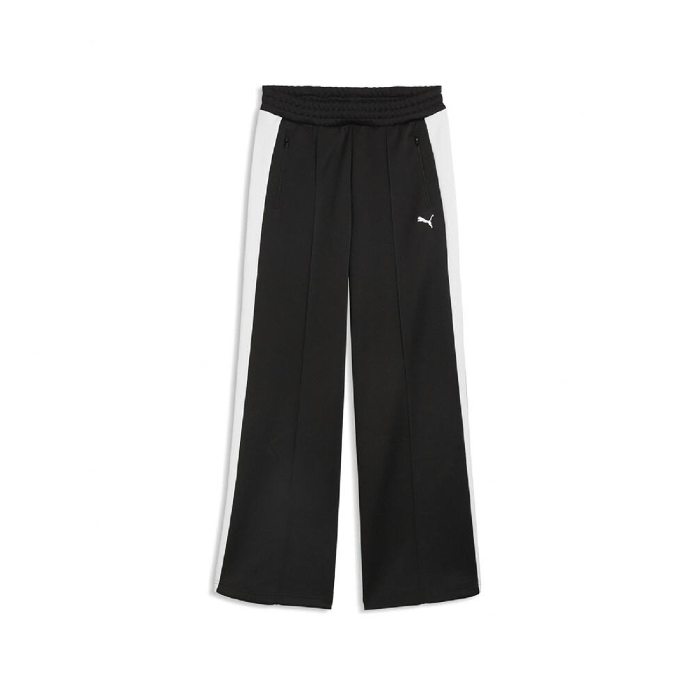 PUMA 彪馬 長褲 T7 Wide Leg 女款 黑 寬褲 抽繩 褲子 修身 639122-01