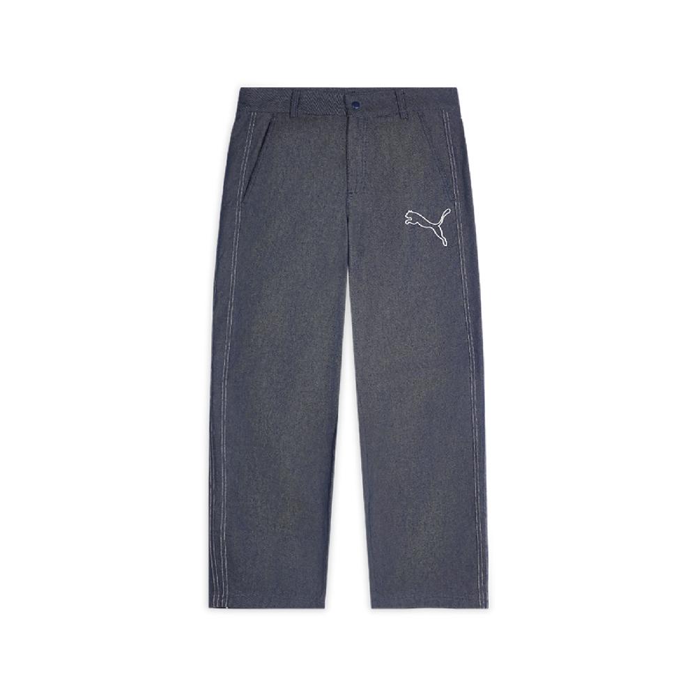 PUMA 彪馬 長褲 T7 Woven Twill 牛仔藍 褲子 直筒 亞規 639796-16