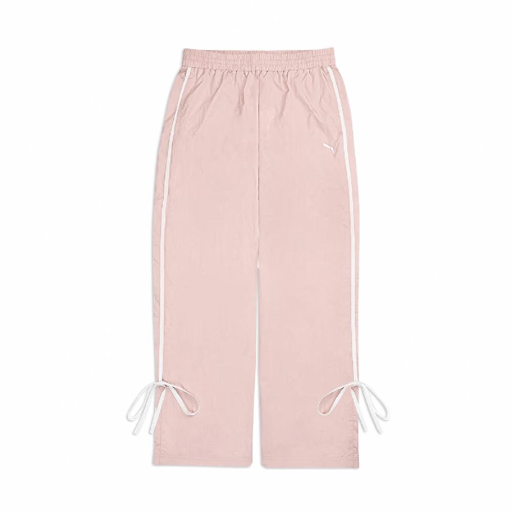 PUMA 彪馬 長褲 Modern Delight Pants 女款 褲子 寬褲 粉紅 口袋 蝴蝶結 689563-19