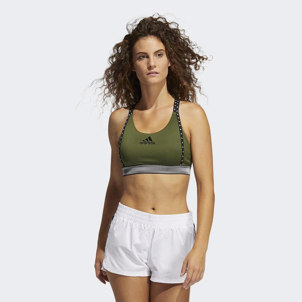 Drst 【ADIDAS】 DRST BRANDED B 女 運動內衣 綠-GQ5191 - PChome 24h購物