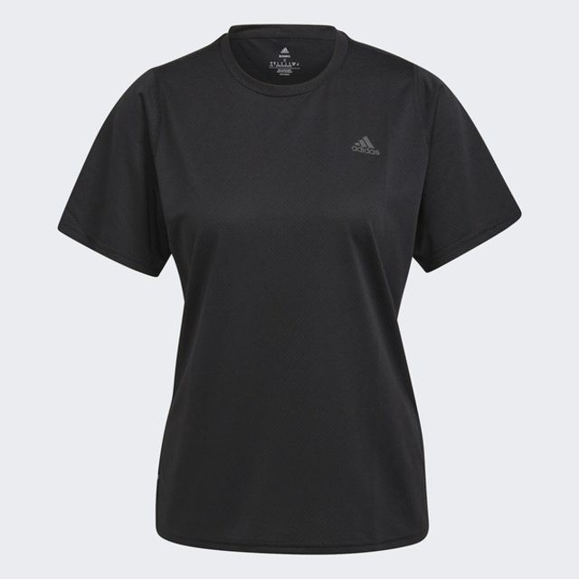 adidas 愛迪達 RI 3B TEE H57742 女 短袖上衣 T恤 亞洲版 運動 慢跑 反光 吸濕 排汗 柔軟 黑