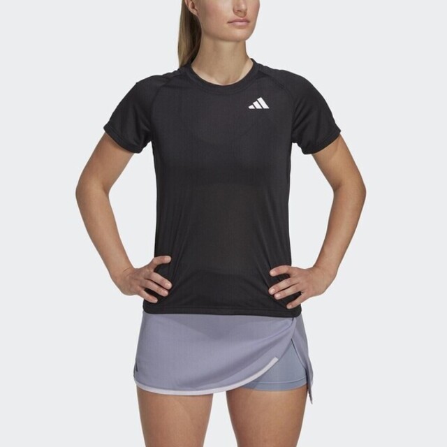 adidas 愛迪達 Club Tee HS1450 女 短袖上衣 網球 運動 休閒 吸濕 排汗 透氣 舒適 黑
