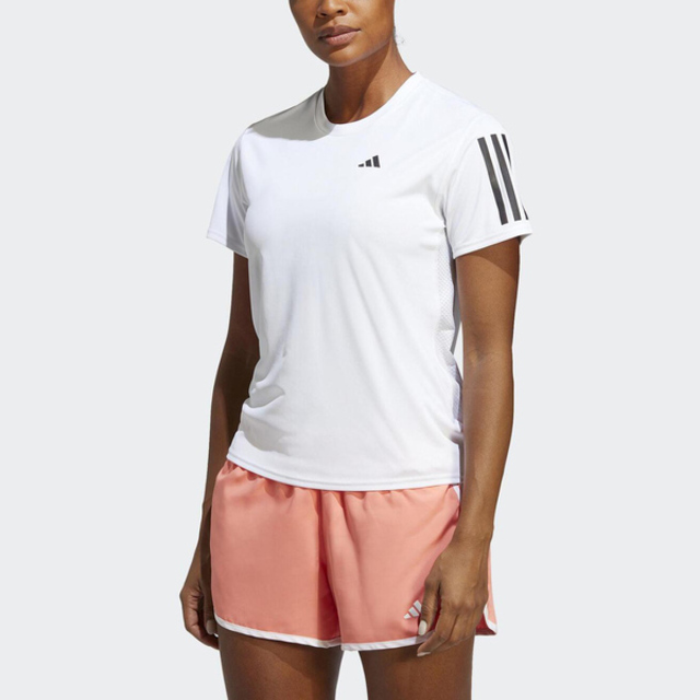 adidas 愛迪達 Own The Run Tee IC5189 女 短袖 上衣 運動 慢跑 訓練 反光 吸濕 排汗 白