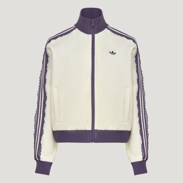 adidas 愛迪達 Adidas 愛迪達 Knit Track Top LF2334 女 立領外套 運動外套 休閒穿搭 柔軟 經典 米