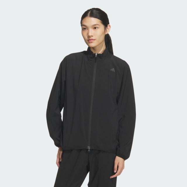 adidas 愛迪達 Adidas 愛迪達 Tr Es+ Cl Jkt KE9131 女 立領外套 運動外套 休閒 寬鬆版型 黑 亞版