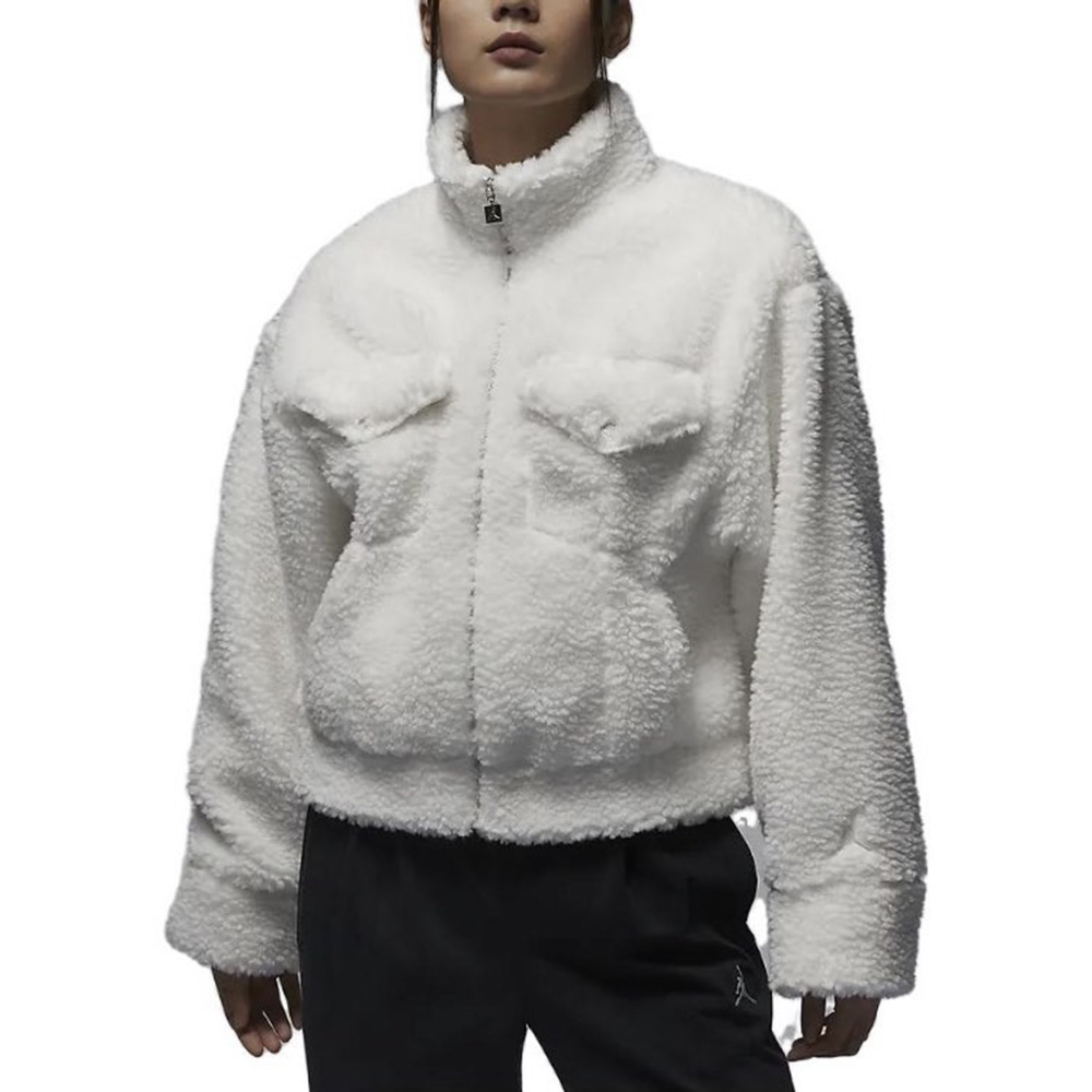 JORDAN W Jacket 羔羊毛 短版 黑/白 FD7169-010 / FD7169-133