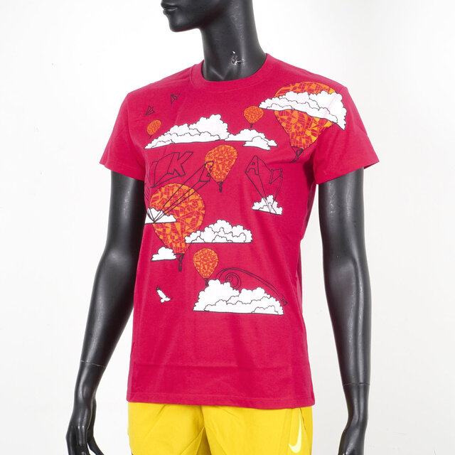 NIKE 耐吉 [co]+LAB [148647-623] 女 短袖 上衣 T恤 休閒 BEARBRICK 積木熊 紅