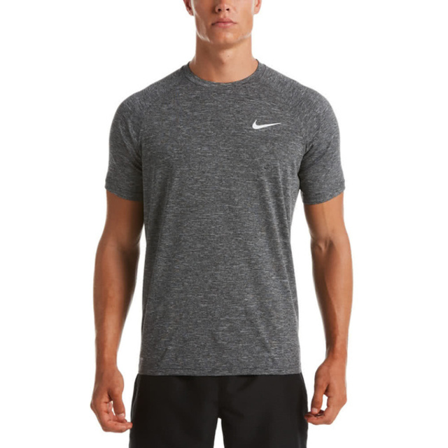 NIKE 耐吉 Heather [NESSA589-001] 男 短袖 上衣 T恤 防曬衣 抗UV 運動 訓練 慢跑 麻灰