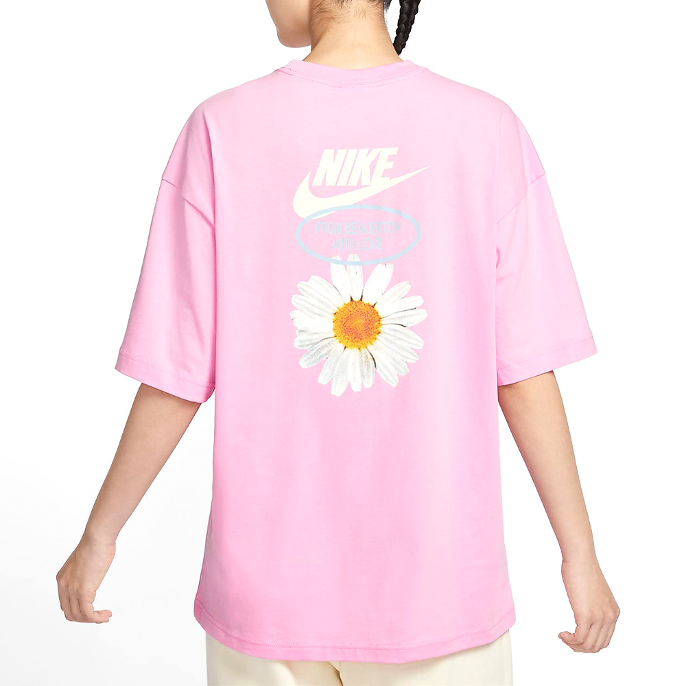 NIKE 耐吉AS W NSW SS TEE BF GCEL 女款粉色雛菊運動休閒短袖