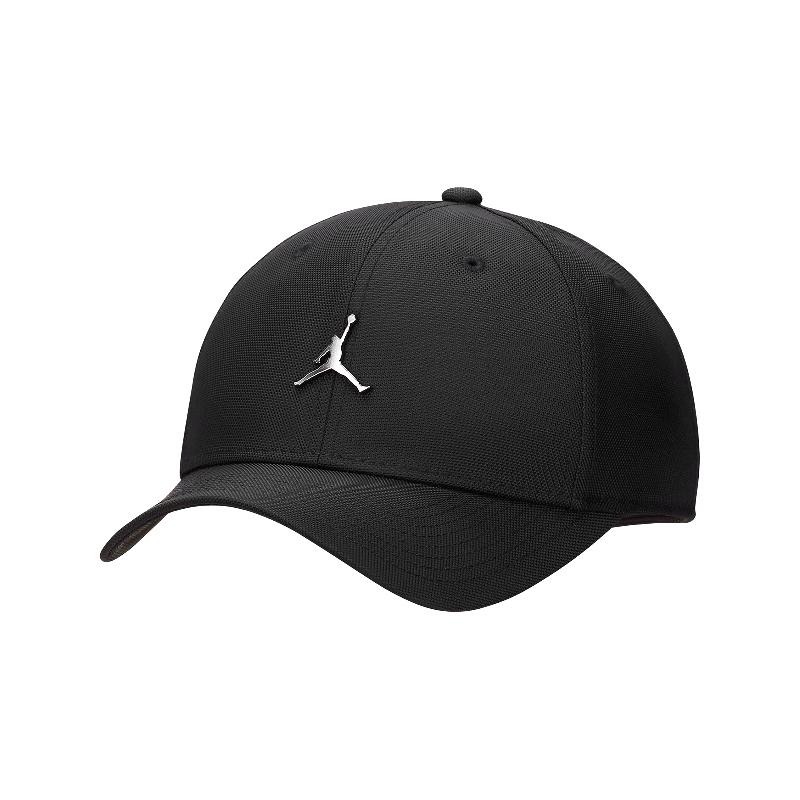 Nike 耐吉棒球帽Jordan Rise Cap 黑銀可調式帽圍經典飛人老帽帽子 