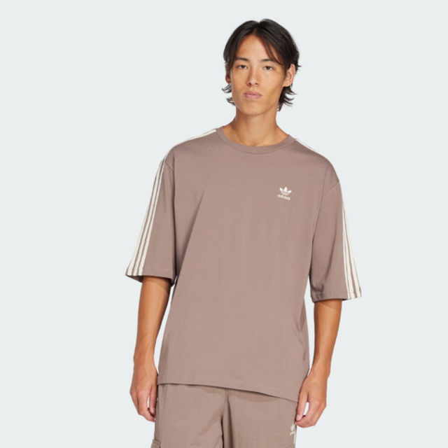 adidas 愛迪達 Adidas Oversize Tee JP1058 男 T恤 運動上衣 休閒短袖 卡其 亞版