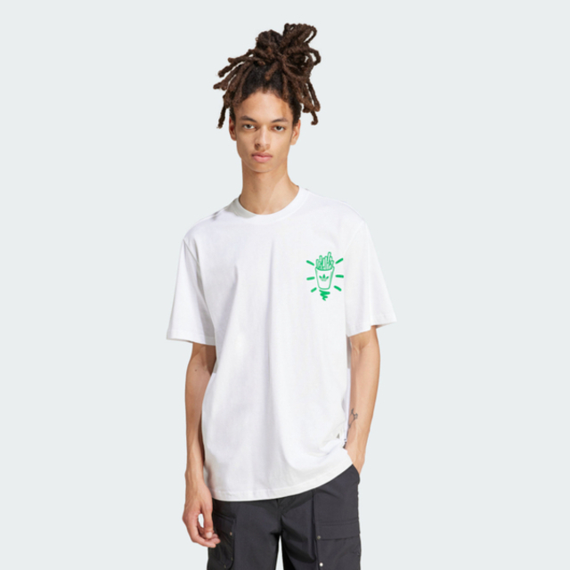 adidas 愛迪達 Adidas Q12 Ts Street B JD0677 男 T恤 運動上衣 休閒短袖 白 綠 亞版