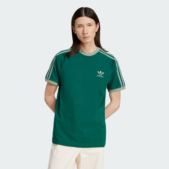 adidas 愛迪達 Adidas 3-stripes Tee JN7017 男 T恤 運動上衣 休閒短袖 綠 亞版