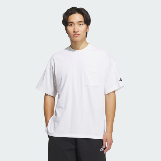 adidas 愛迪達 Adidas Pocket Tee JM2027 男 T恤 運動上衣 休閒短袖 白 亞版