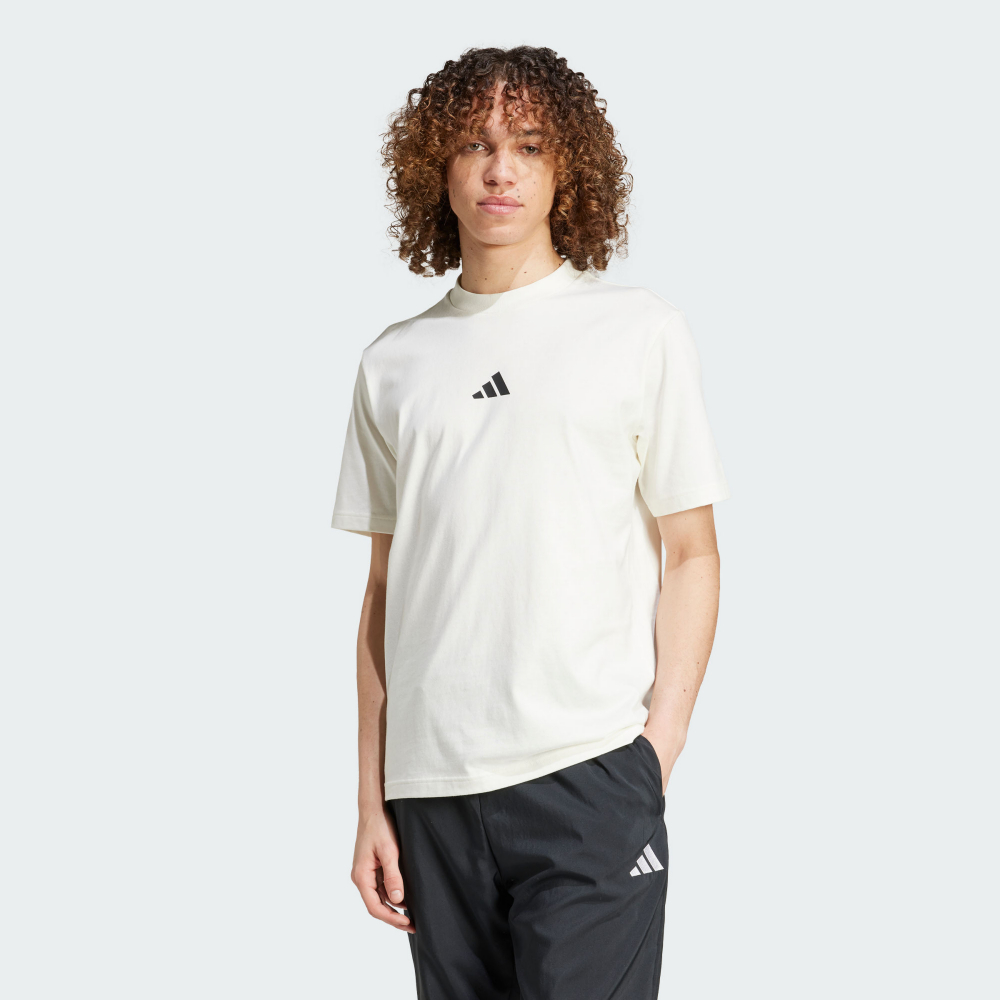 adidas 愛迪達 M CE TEE GD 短袖上衣 男 米白色-JF3327