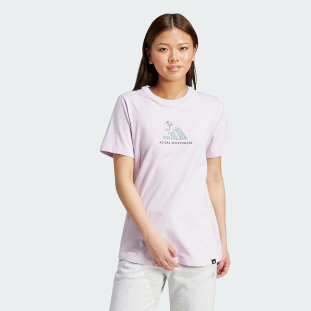 adidas 愛迪達 Adidas W C Ddl Surf T JX5328 女 T恤 運動上衣 休閒短袖 粉紫 亞版