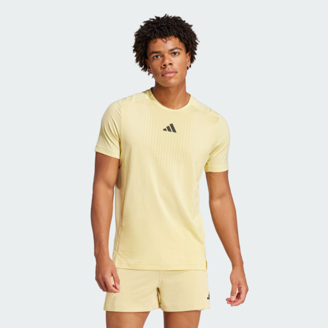 adidas 愛迪達 Adidas Airchill Tee JI8195 男 T恤 運動上衣 休閒短袖 訓練 吸濕排汗 黃 亞版
