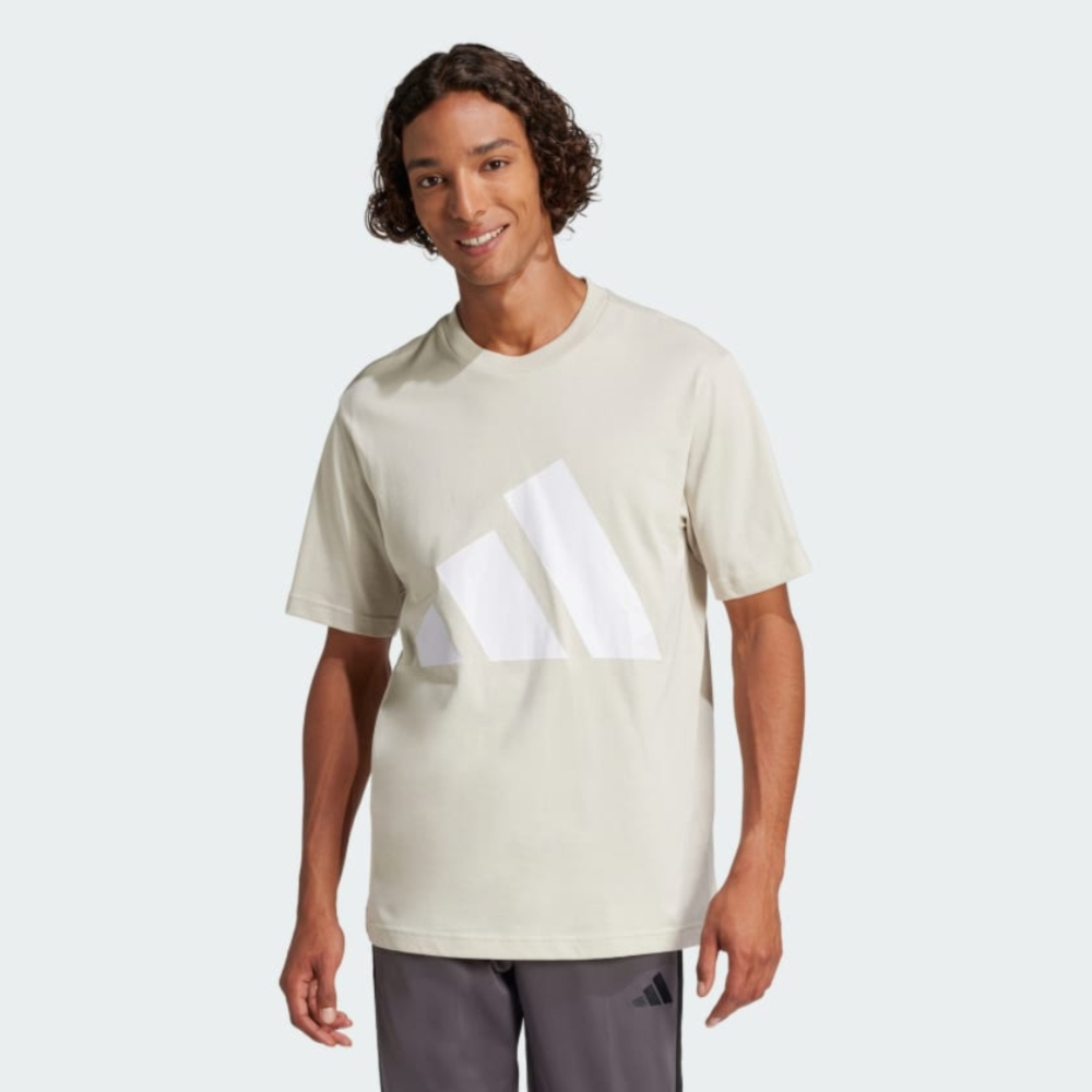 adidas 愛迪達 M BL SJ T 短袖上衣 男 米白色-JE8933