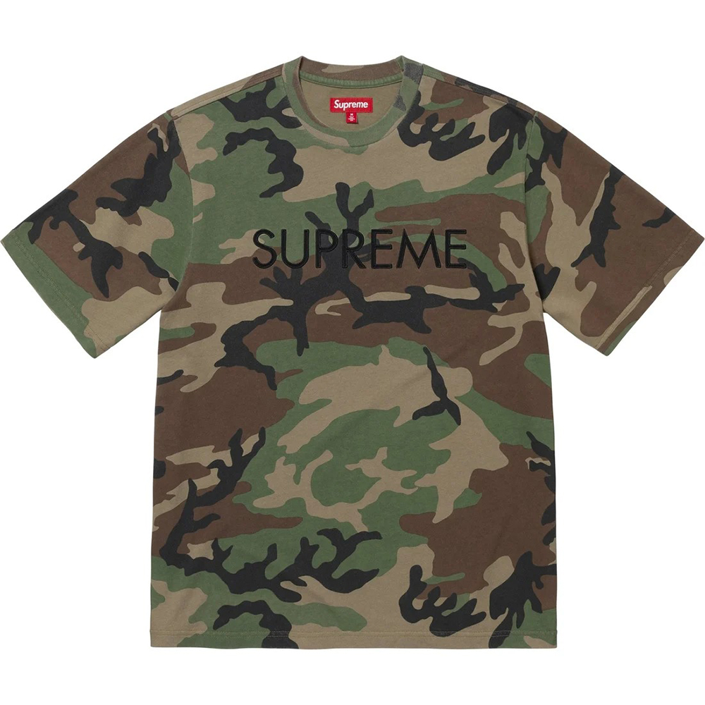 Supreme SS25 Week11 Capital S/S Top 斜紋徽標印花短袖