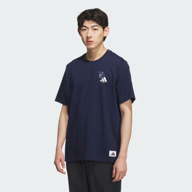 adidas 愛迪達 Adidas Gfx Sports Tee3 KC2869 男 T恤 運動上衣 休閒短袖 深藍 亞版